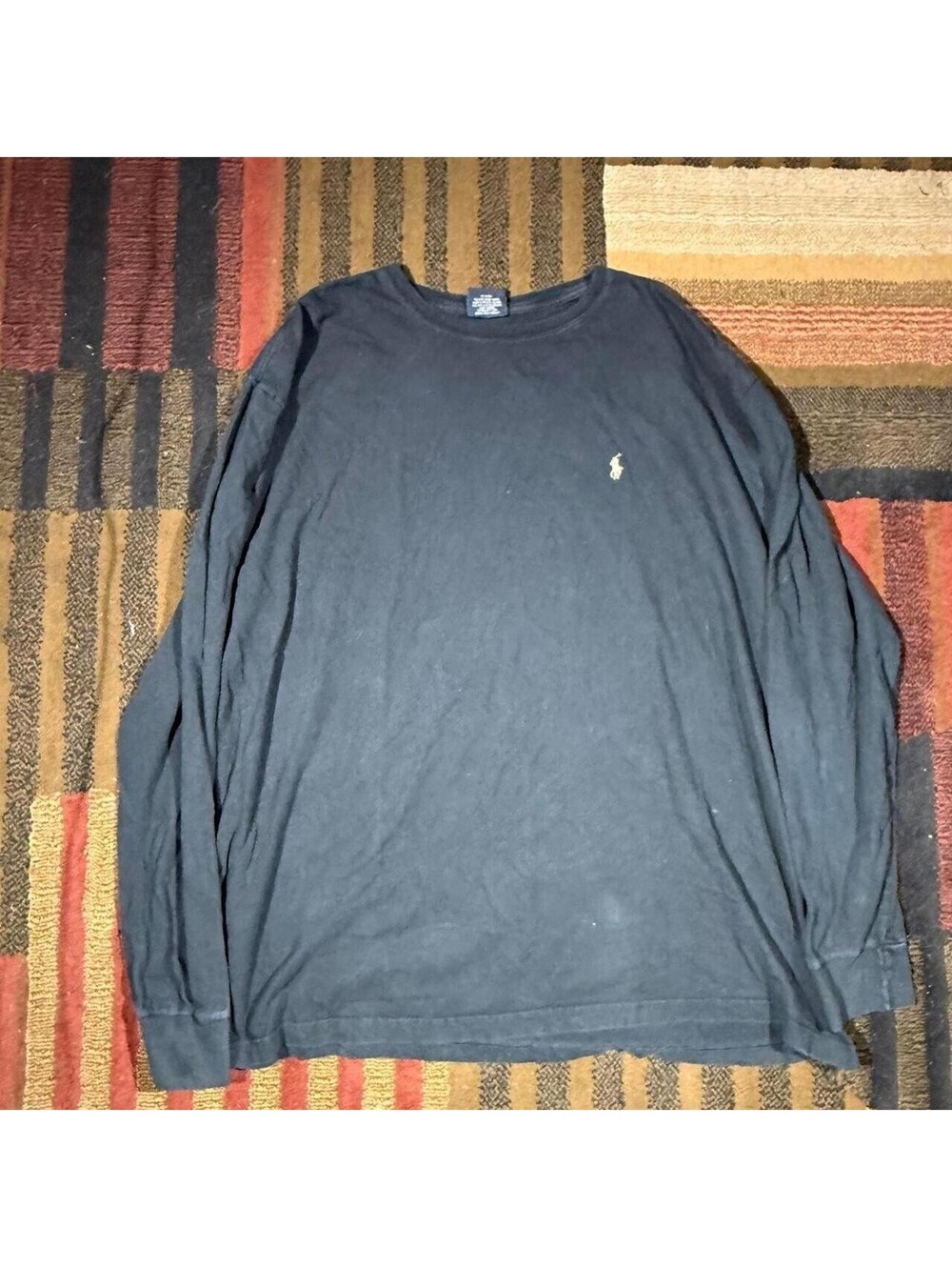 Polo Ralph Lauren Black Long Sleeve T-Shirt Yellow Pony